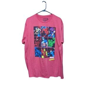 Marvel Comics  Graphic T-Shirt  Red Short Sleeve Size XL